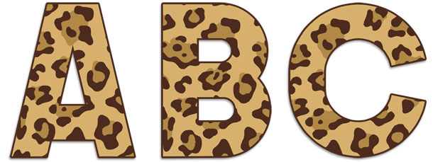 Large Jaguar Print Letters